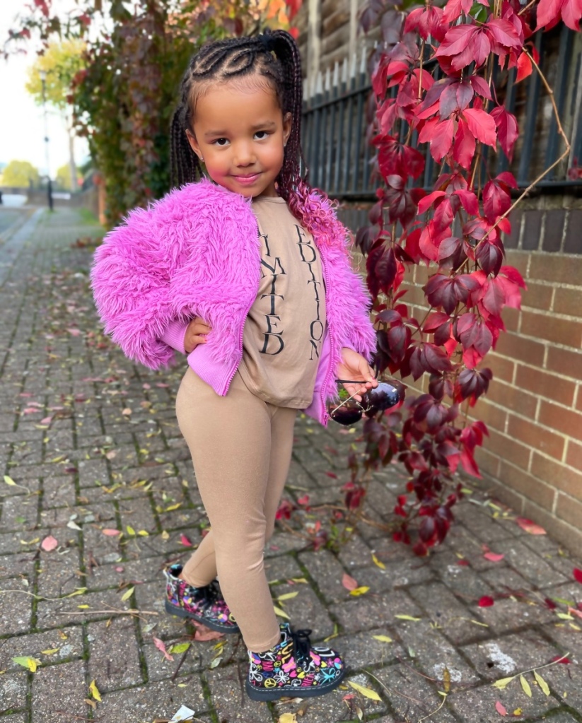 Lynnie is wearing from top to toe NovaKids. How cute is this pink jacket on her? Everybody's favourite!